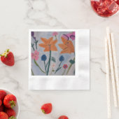 オレンジリリー紙ナプキン 縁ありカクテルナプキン (インサイチュ)