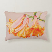 オレンジリリー素晴らしア絵を描ート装飾用クッション アクセントクッション (正面)