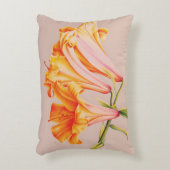オレンジリリー素晴らしア絵を描ート装飾用クッション アクセントクッション (正面(垂直))
