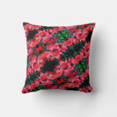 オレンジリリー花抽象芸術アートパターン クッション (裏面)