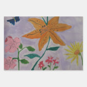 オレンジリリー ラッピングペーパーシート (正面3)