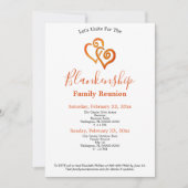 オレンジリンクハートファミリー懇親会テンプレート 招待状 (正面)