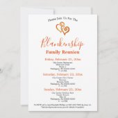 オレンジリンクハートファミリー懇親会テンプレート 招待状 (正面)