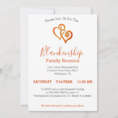 オレンジリンクハートファミリー懇親会テンプレート 招待状 (正面)