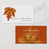 オレンジリーフ秋シーズンをテーマにした名刺 名刺 (正面/裏面)