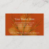 オレンジリーフ秋シーズンをテーマにした名刺 名刺 (裏面)