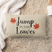 オレンジリーフ秋ジャンプイン葉ザ装飾用クッション ランバークッション (ブランケット)