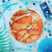 オレンジリーフ紙プレート ペーパープレート (パーティー)