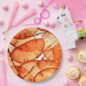 オレンジリーフ紙プレート ペーパープレート (パーティー)