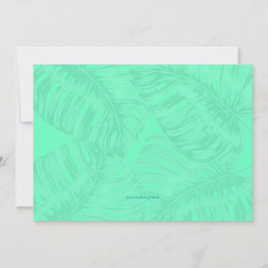 オレンジルアウ(ハワイ式宴会)誕生日カスタムパーティの招待状 招待状 (裏面)