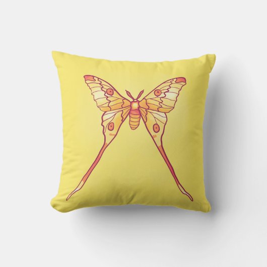 オレンジルナモスアート – カラフル昆虫 クッション (正面)