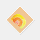 オレンジレインボーラブウォーターカラー スタンダードカクテルナプキン (角)