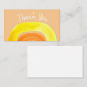 オレンジレインボーラブウォーターカラー ノートカード (正面/裏面)