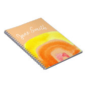 オレンジレインボーラブウォーターカラー ノートブック (右側)