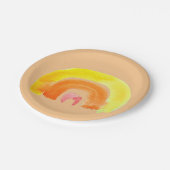 オレンジレインボーラブウォーターカラー ペーパープレート (アングル)