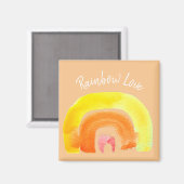 オレンジレインボーラブウォーターカラー マグネット (正面/裏面)