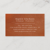 オレンジレザーエフェクト素朴、 名刺 (裏面)