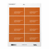 オレンジレザールック ラベル (フルシート)