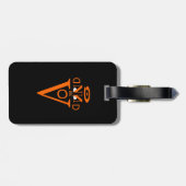 オレンジレター顔ラゲッジタグ付き/レザーストラップ ラゲッジタグ (裏面横)