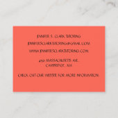 オレンジレッドアート先生講師アートクラス 名刺 (裏面)