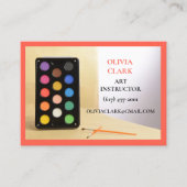 オレンジレッドアート先生講師アートクラス 名刺 (正面)