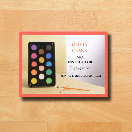 オレンジレッドアート先生講師アートクラス 名刺