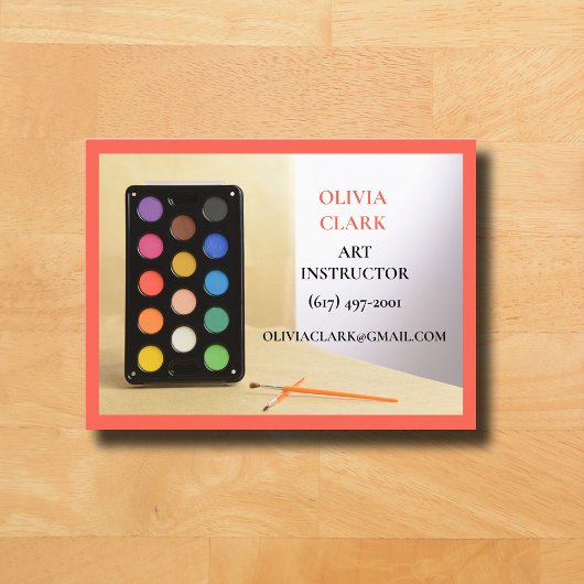 オレンジレッドアート先生講師アートクラス 名刺