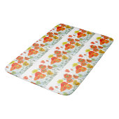 オレンジレッドイエローポピーの水の色ケシの芸術 バスマット (アングル)