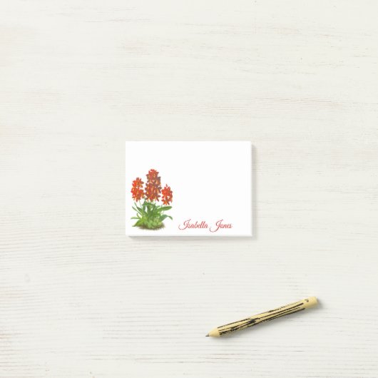 オレンジレッドオーキッドフローポストイットノート ポストイット (デスク上)