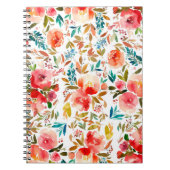 オレンジレッドカラフルバラフローラ夏 ノートブック (正面)