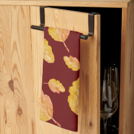 オレンジレッドコージー秋紅葉 キッチンタオル