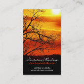 オレンジレッドサンセットシルエット名刺 名刺 (裏面)