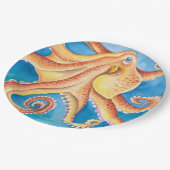 オレンジレッドタコ水彩インキ ペーパープレート (アングル)