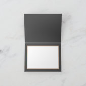 オレンジレッドダリアフラワーグレー背景ありがとう カード (内部)