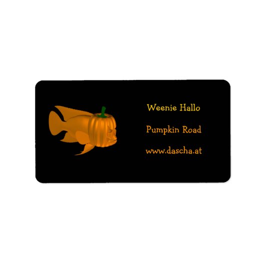 オレンジレッドデビルシクリッド ラベル (正面)