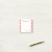 オレンジレッドフラワー ポストイット (デスク上)