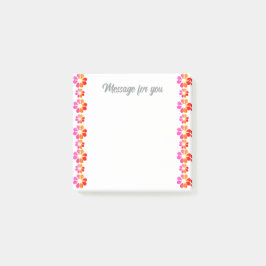 オレンジレッドフラワー ポストイット