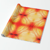 オレンジレッドベージュイエローイエロー抽象芸術 ラッピングペーパー (アンロールド)