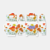 オレンジレッドポピーフローラティーパーティーケーキお願いボックス フェイバーボックス (折り畳みなし)