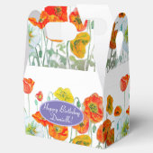 オレンジレッドポピーフローラティーパーティーケーキお願いボックス フェイバーボックス (オープン)