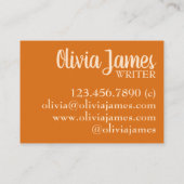 オレンジレッドランタナガーデンフラワー自然写真 名刺 (裏面)