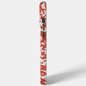 オレンジレッドヴィンテージ中国のフローラルパターンモノグラム Case-Mate iPhoneケース (裏面 / 左)