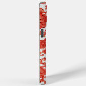 オレンジレッドヴィンテージ中国のフローラルパターンモノグラム Case-Mate iPhoneケース (裏面 / 右)