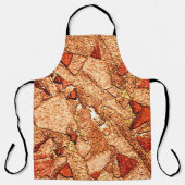 オレンジレッド絵を描火山岩スケッチ エプロン (正面)