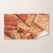 オレンジレッド絵を描火山岩スケッチ バスタオルセット (ハンドタオル)