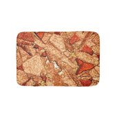 オレンジレッド絵を描火山岩スケッチ バスマット (正面)