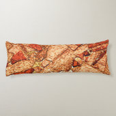 オレンジレッド絵を描火山岩スケッチ ボディピロー (裏面)