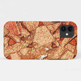 オレンジレッド絵を描火山岩スケッチ iPhone 11 ケース