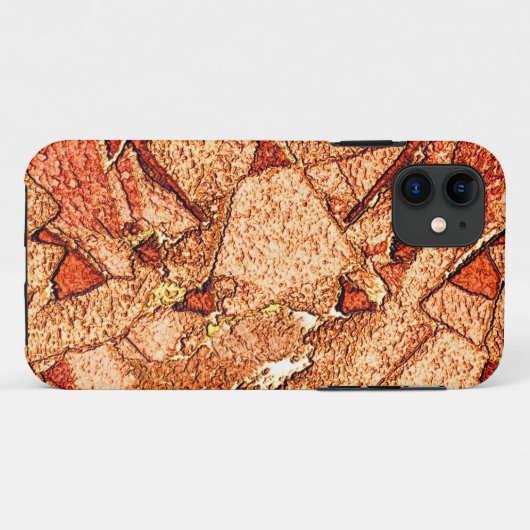 オレンジレッド絵を描火山岩スケッチ Case-Mate iPhoneケース (裏面(横))