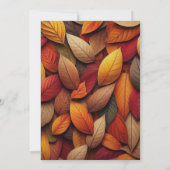 オレンジレッド鮮やかイエロー紅葉感謝祭 招待状 (裏面)